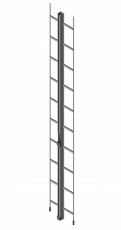 Flange Ladder PTBJ with Carriage Entry Point á 3m Hot-dip galvanized