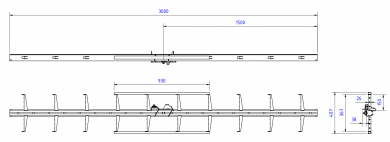 Cleat Ladder TBA 2U á 3m Hot-dip galvanized